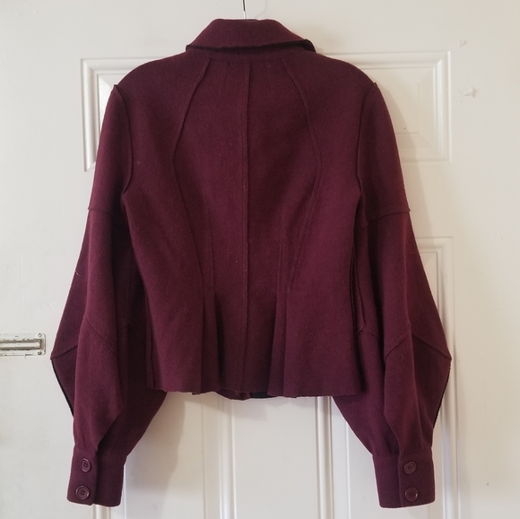 Adria Moss Button Down Wool Blend Shirt Size 4 - Picture 4 of 11